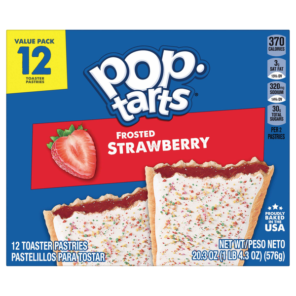 Pop-Tarts Frosted Strawberry Toaster Pastries - 12 ct