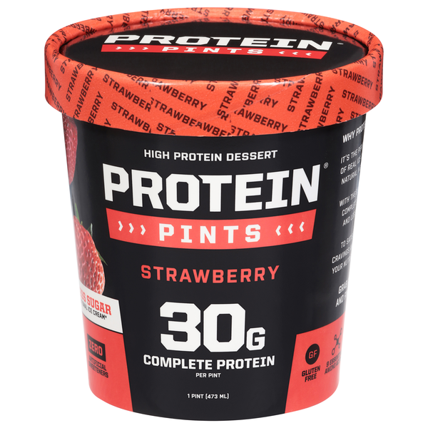 Protein Pints Strawberry High Protein Dessert Frozen