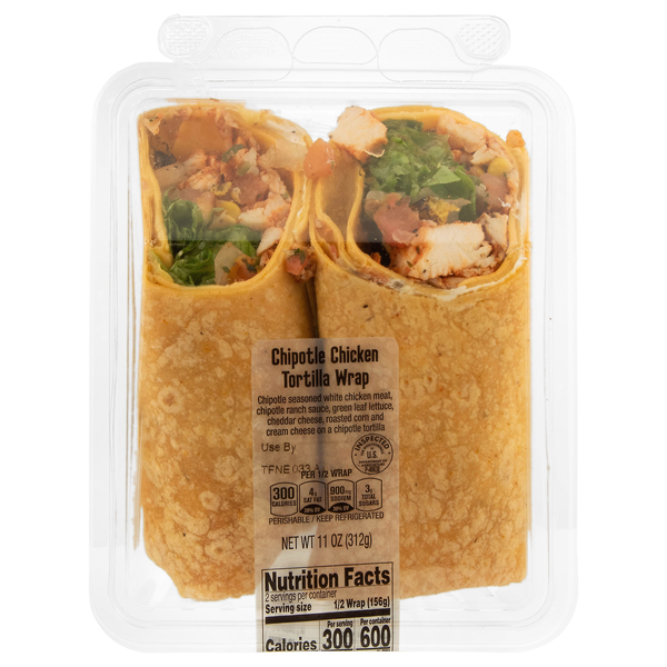 Hannaford Chipotle Chicken Tortilla Wrap