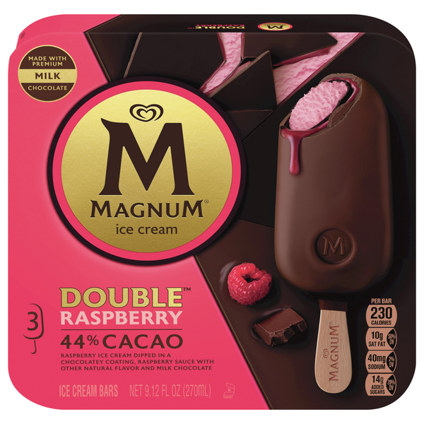 Magnum Double Raspberry Ice Cream Bars - 3 ct