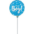 It's A Boy 9 Inch Mini Pre-Inflate Stick Balloon (Design Varies)