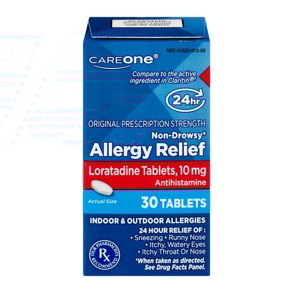 CareOne 24 Hour Non Drowsy Allergy Relief Loratadine 10 mg Tablets
