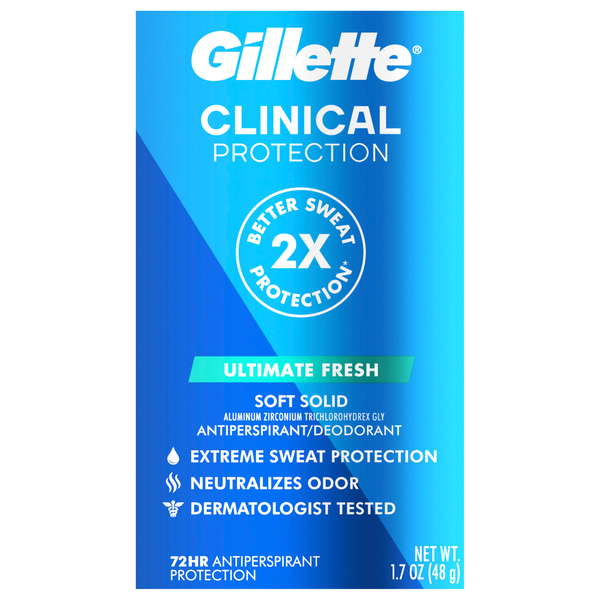 Gillette Clinical Ultimate Fresh Antiperspirant Deodorant Soft Solid