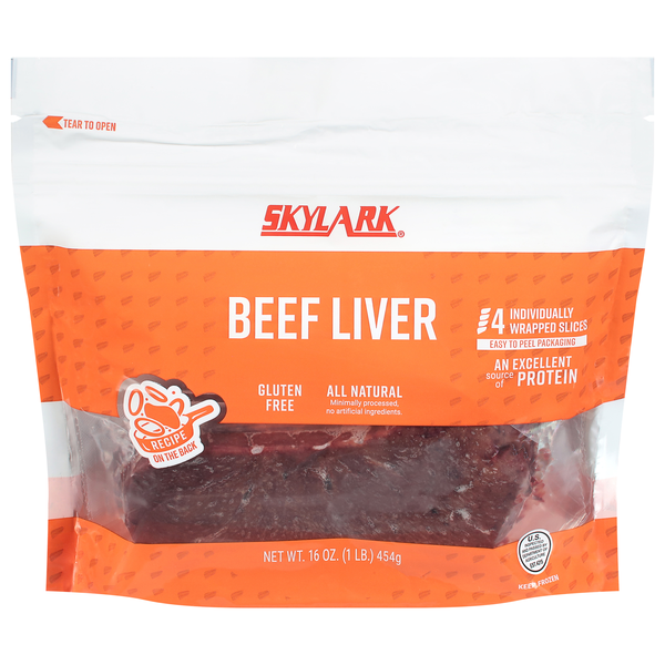 Skylark Beef Liver Sliced - 4 ct Frozen