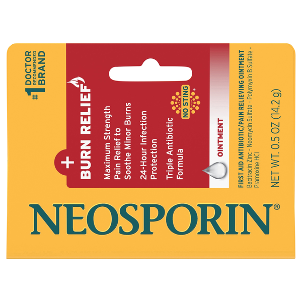 Neosporin Burn Relief First Aid Antibiotic Ointment Maximum Strength