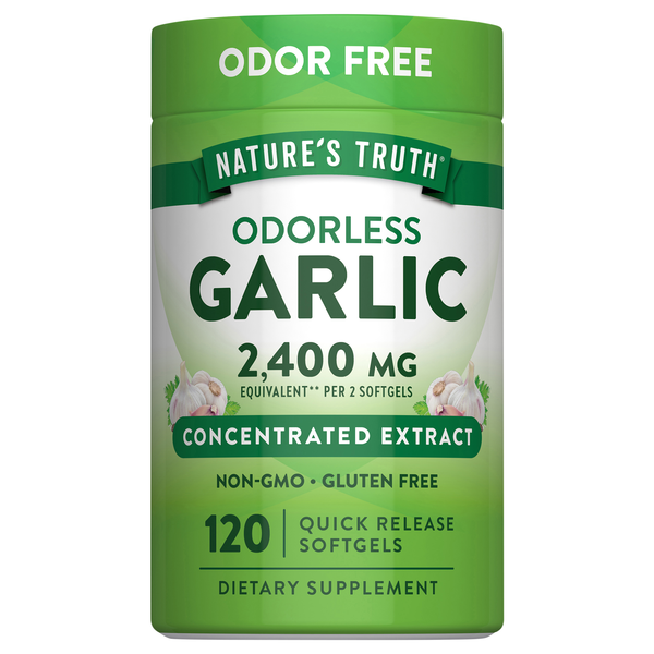 Nature's Truth Gluten Free Odorless 2400mg Garlic Softgels