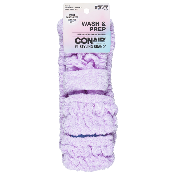 Conair Spa Headwrap & Wrist Band Set