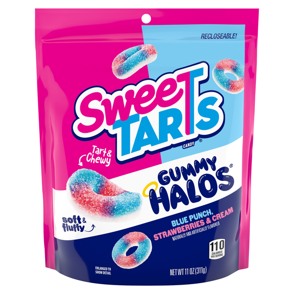 SweeTARTS Blue Punch Strawberries & Cream Gummy Halos Candy