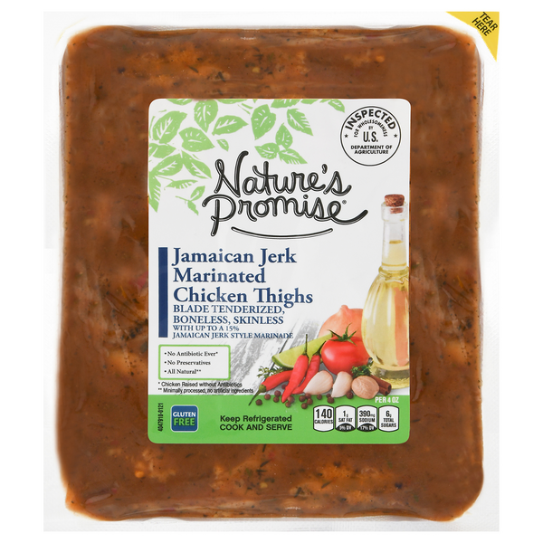 Nature's Promise Jamaican Jerk Marinated Chicken Thighs
