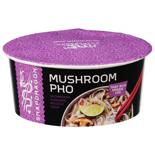 Snapdragon Mushroom Pho Flavored Noodle Soup Bowl