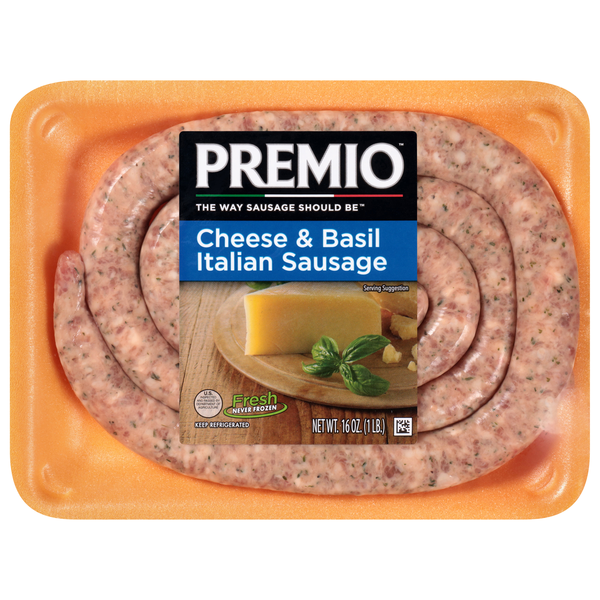 Premio Cheese & Basil Italian Sausage Rope