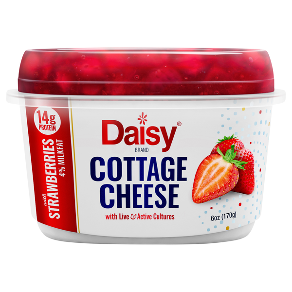 Daisy 4% Cottage Cheese with Strawberries