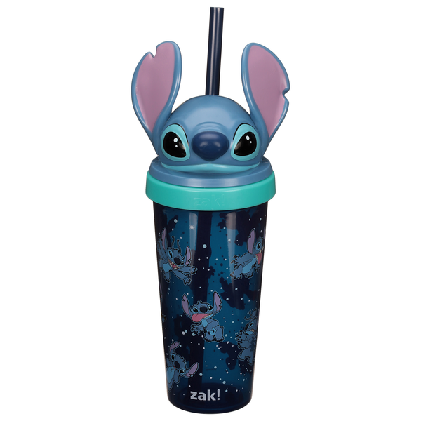 Zak! Everyday Smiles Leak-Proof Disney Stitch Super Sipper Tumbler 18 oz