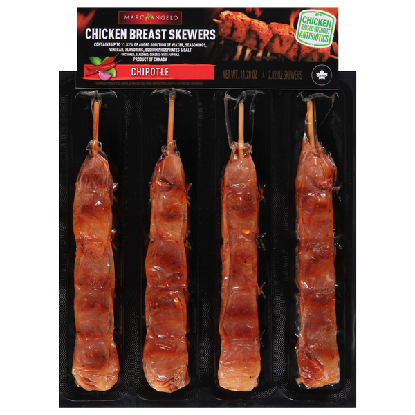 Marc Angelo Chipotle Chicken Breast Skewers - 4 ct