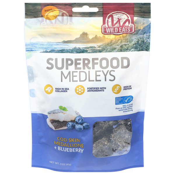 Save on Wild Eats Superfood Medleys Skin Medallions + Blueberry