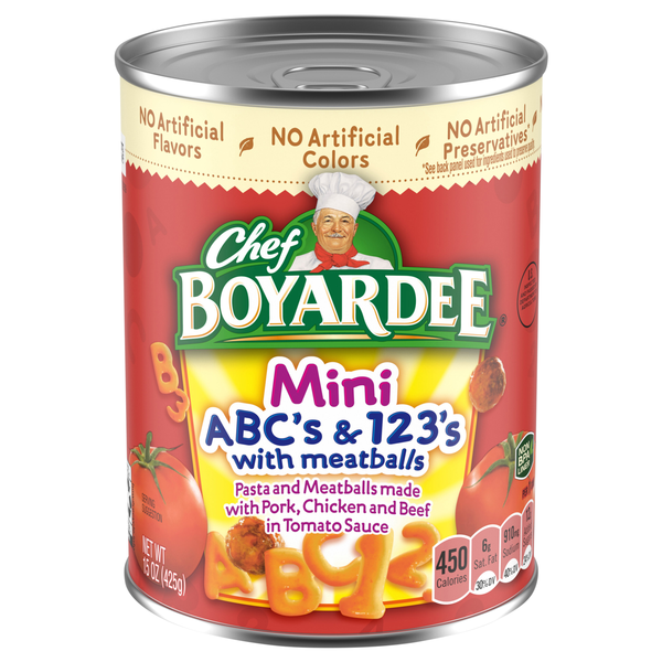 Chef Boyardee Mini ABC's & 123's with Meatballs
