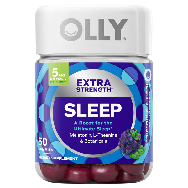 OLLY Sleep Extra Strength 5mg Melatonin Blackberry Zen Gummies