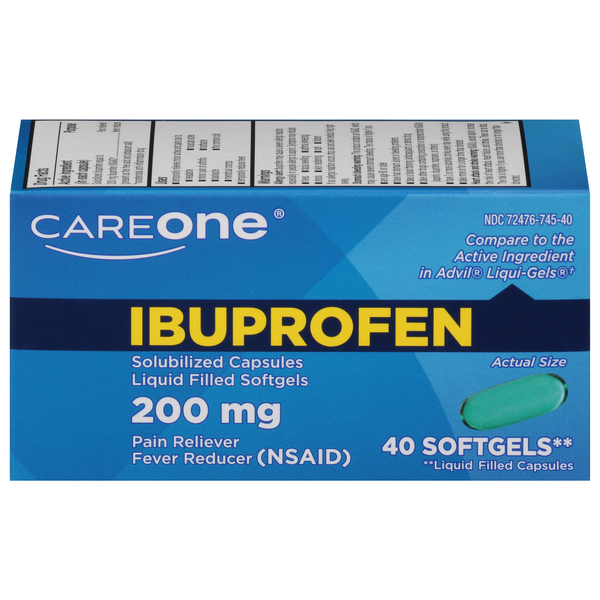 CareOne Ibuprofen Pain Relief 200 mg Softgels