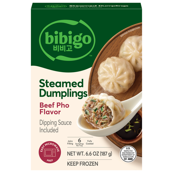 Bibigo Beef Pho Flavor Steamed Dumplings Frozen