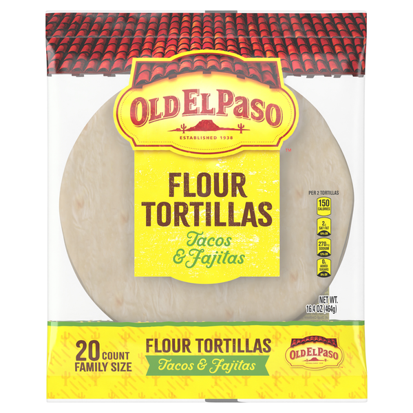 Old El Paso Taco & Fajitas Flour Tortillas 6 Inch - 20 ct