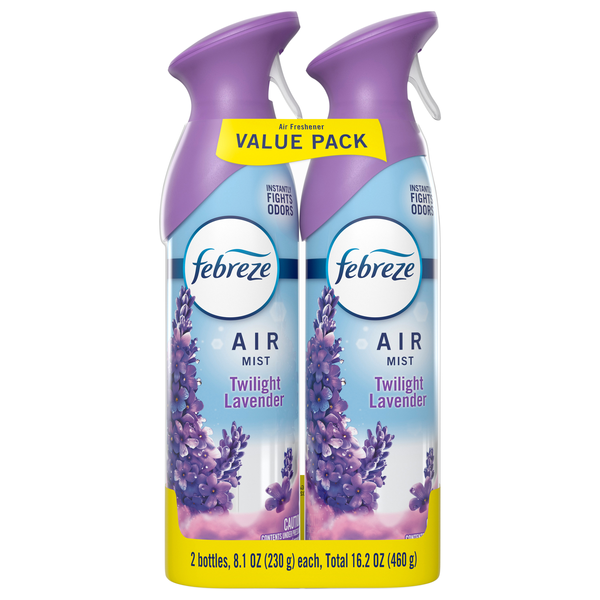 Febreze AIR Mist Twilight Lavender Freshener Trigger Spray - 2 ct