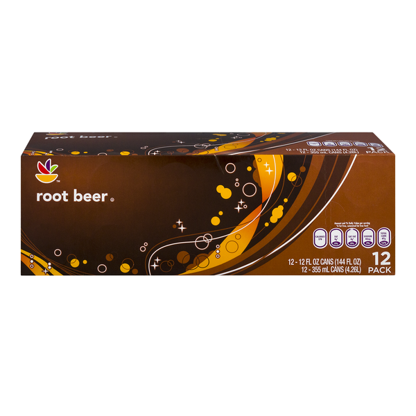 Our Brand Root Beer Soda Caffeine Free - 12 pk