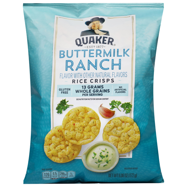 Quaker Gluten Free Buttermilk Ranch Rice Crisps
