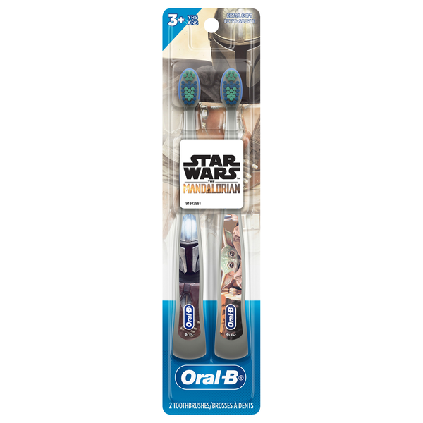 Oral-B Kid's Star Wars The Mandalorian Extra Soft Toothbrushes