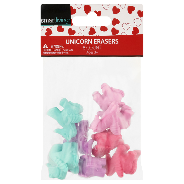 Smart Living Valentine's Day Unicorn Erasers