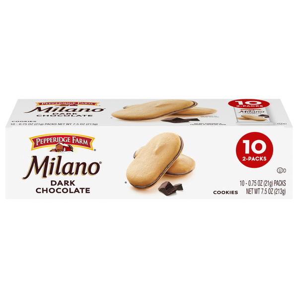 Pepperidge Farm Milano Dark Chocolate Cookie Packs - 10 ct
