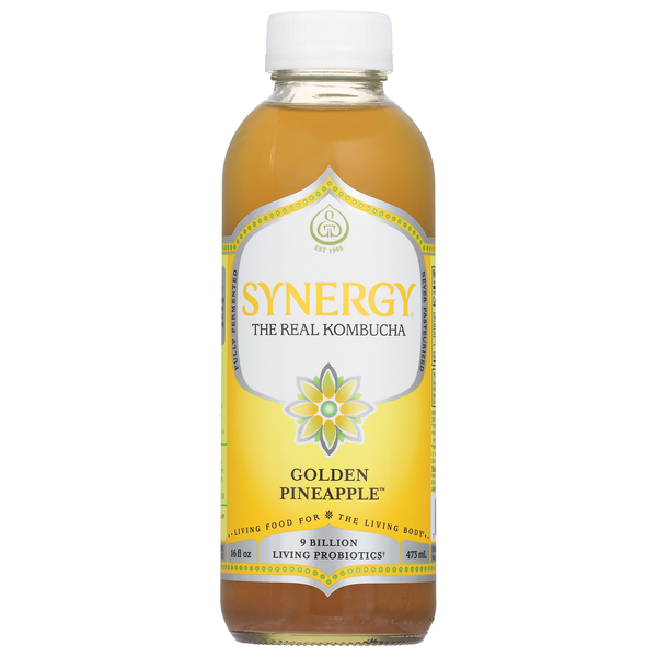GT's Synergy Organic Golden Pineapple Raw Kombucha