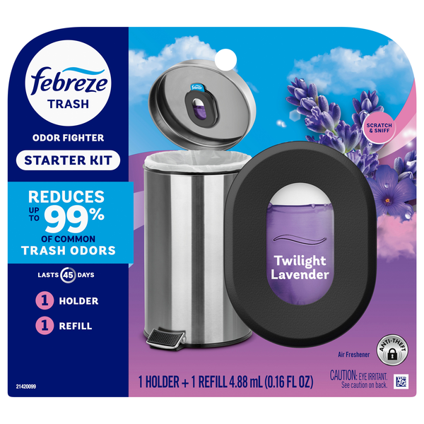 Febreze Trash Twilight Lavender Scent Air Freshener Starter Kit