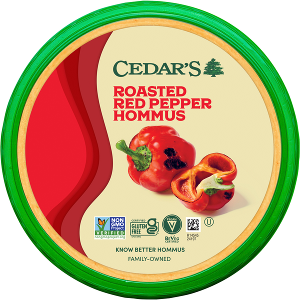 Cedar's Gluten Free Roasted Red Pepper Hommus