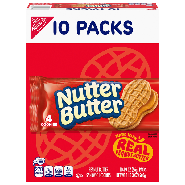 Nabisco Nutter Butter Peanut Butter Sandwich Cookies - 10 ct