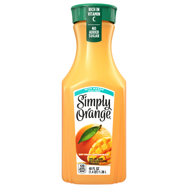Simply Pulp Free Orange Juice Blend with Mango