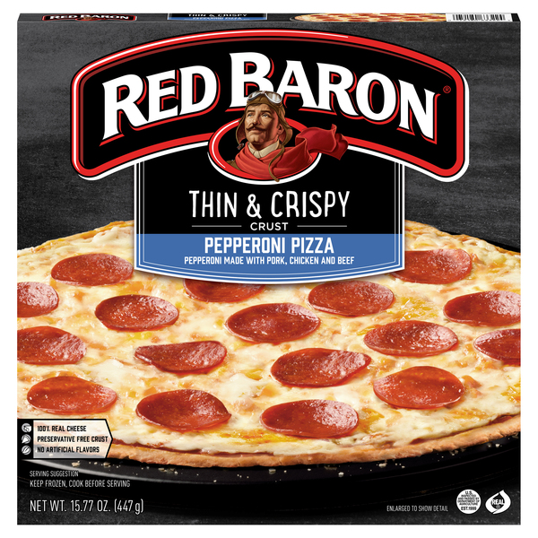 Save on Red Baron Thin & Crispy Crust Pizza Pepperoni Order Online