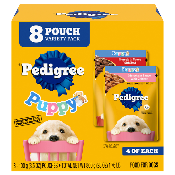PEDIGREE Variety Pack Wet Puppy Food Pouches - 8 ct