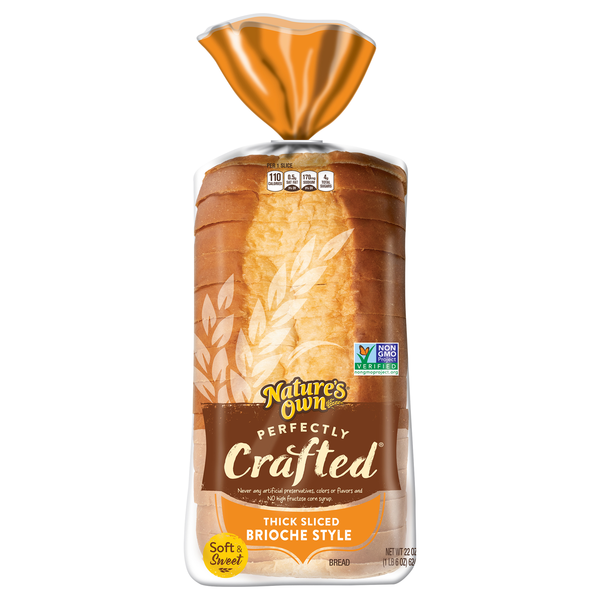Nature's Own Perfectly Crafted Brioche Style Thick Sliced Bread