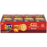 Nabisco Ritz Spicy Cheddar Cracker Sandwiches Packs - 8 ct