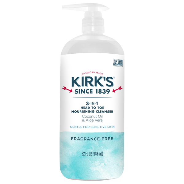 Kirk's Fragrance Free 3-in-1 Nourishing Cleanser