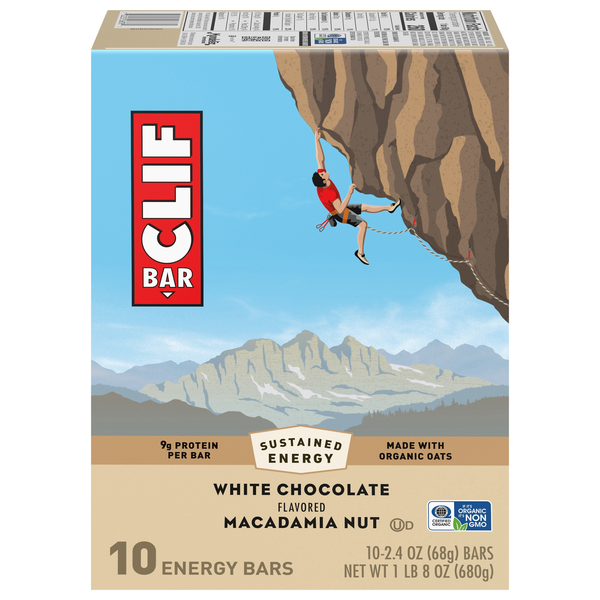 CLIF White Chocolate Macadamia Nut Energy Bar - 10 ct