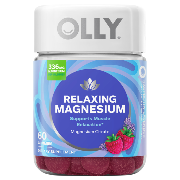 OLLY Relaxing Magnesium Raspberry Lavender Flavor Gummies