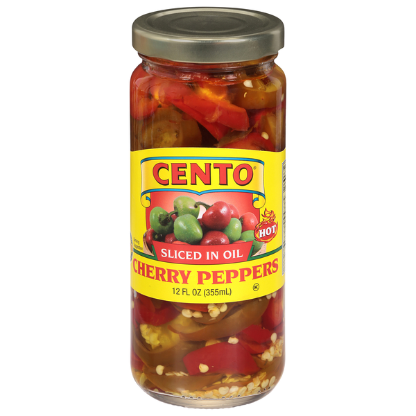 Cento Sliced In Oil Hot Cherry Peppers