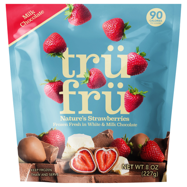 Tru Fru Nature's Strawberries in White & Milk Chocolate Frozen
