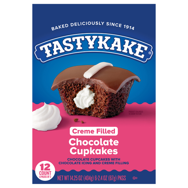 Tastykake Chocolate Cupkakes with Chocolate Icing 2 ea - 6 ct