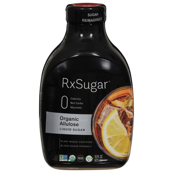 RxSugar Organic Keto Zero Calorie Allulose Liquid Sugar