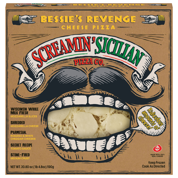 Screamin' Sicilian Bessie's Revenge Cheese Pizza frozen