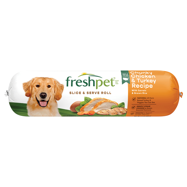 Freshpet Chunky Chicken & Turkey Adult Dog Food Refrigerated
