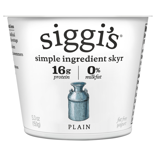 Siggi's Non Fat Plain Skyr Yogurt Cup
