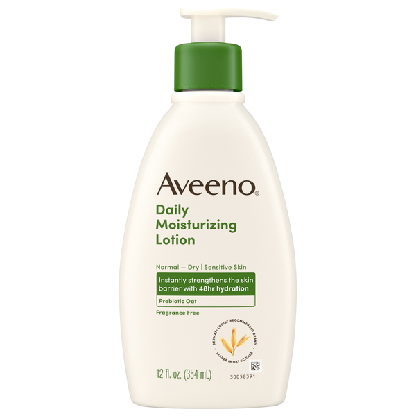 Aveeno Daily Moisturizing Body Lotion Dry Skin Fragrance Free Pump